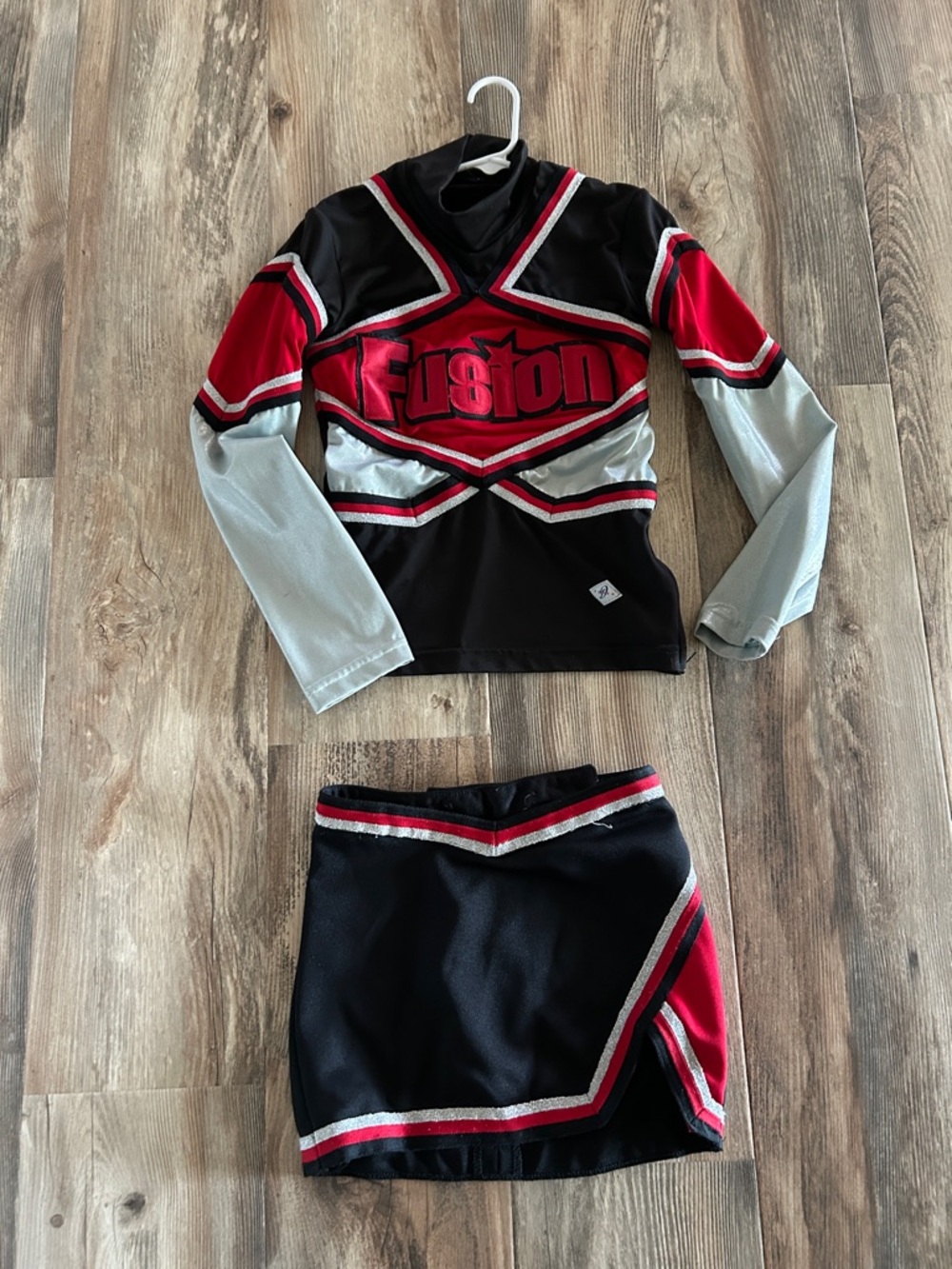 Fusion Girls' Red & Black Cheerleading Matching Set